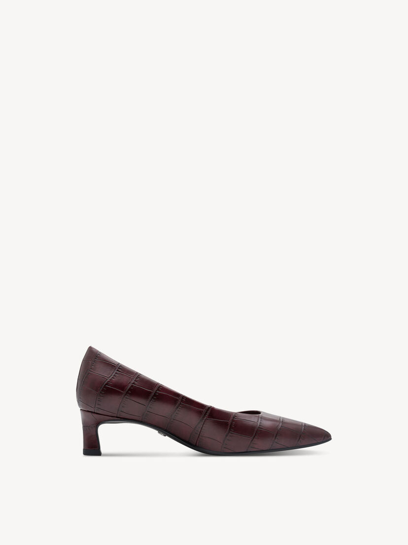 Pumps - rood, MERLOT CROCO, hi-res