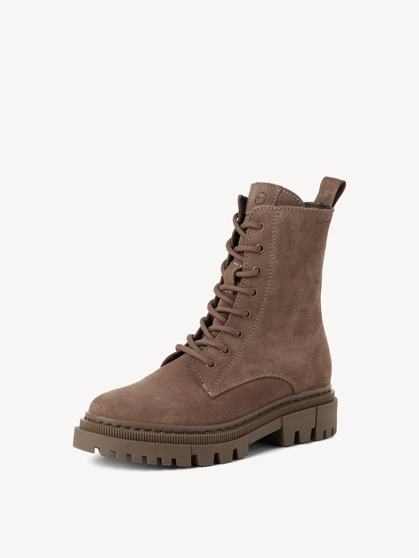 Leren Enkellaarsje - beige, TAUPE, hi-res