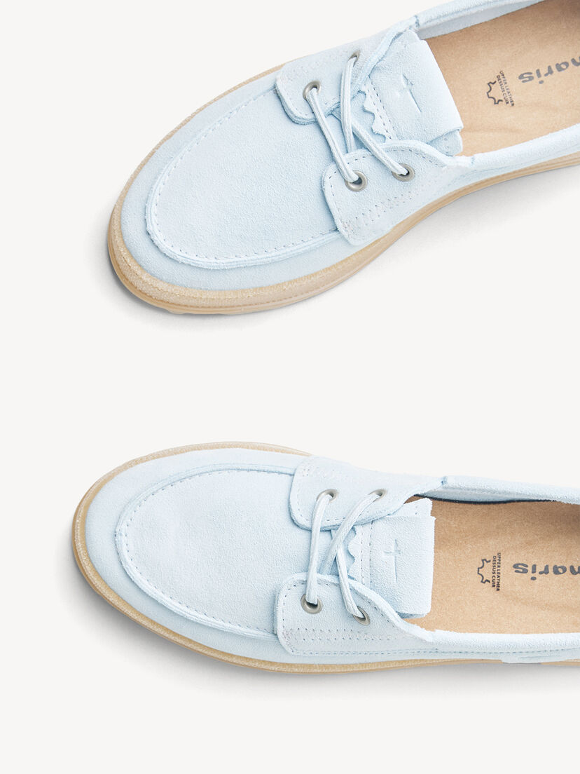Leren Mocassin - blauw, LIGHT BLUE, hi-res