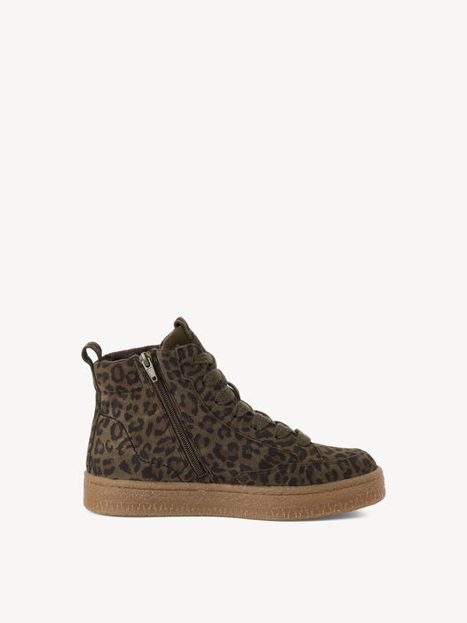 Enkellaarsje, OLIVE LEOPARD, hi-res