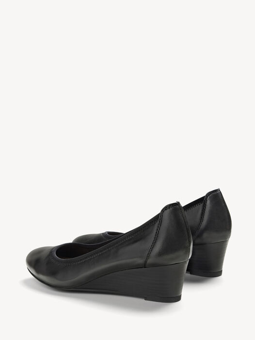 Sleehakpumps, BLACK LEATHER, hi-res