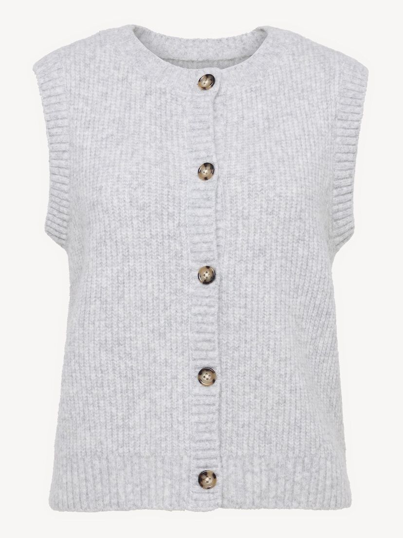 Strickweste, Light Grey Melange, hi-res