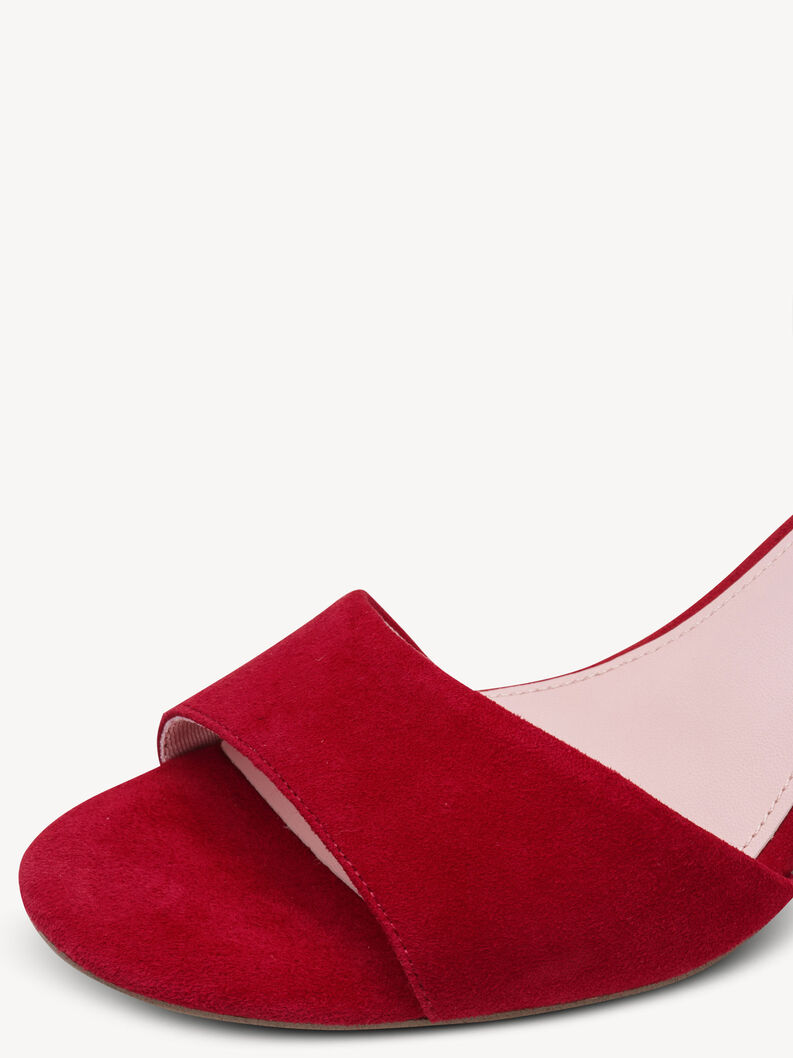 Ledersandalette - rot, RED, hi-res