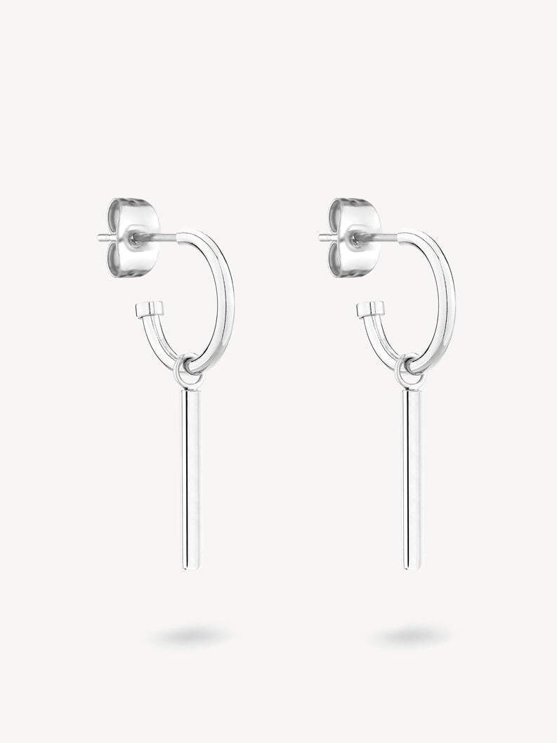 Creole earring - silver, silver, hi-res