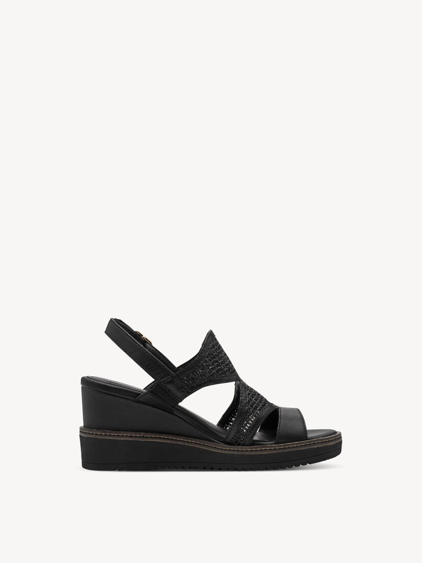 Sandaaltje - zwart, BLACK, hi-res