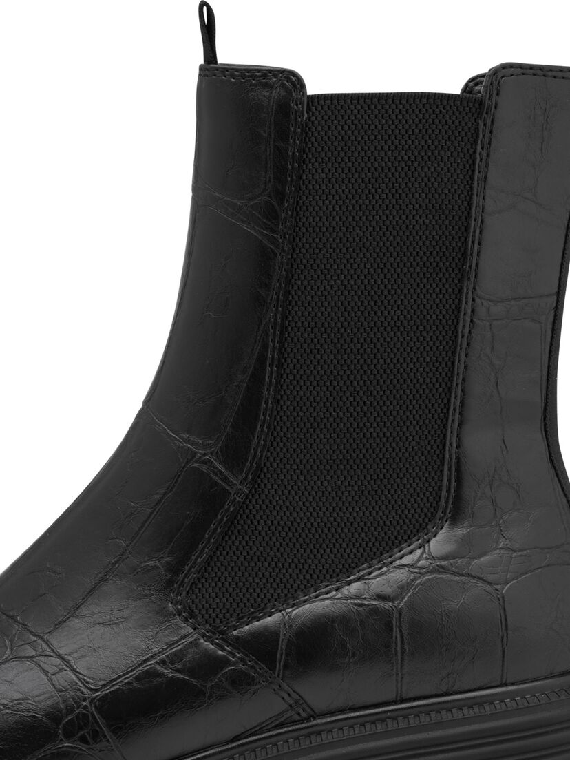 Chelseaboot - zwart, BLACK CROCO, hi-res