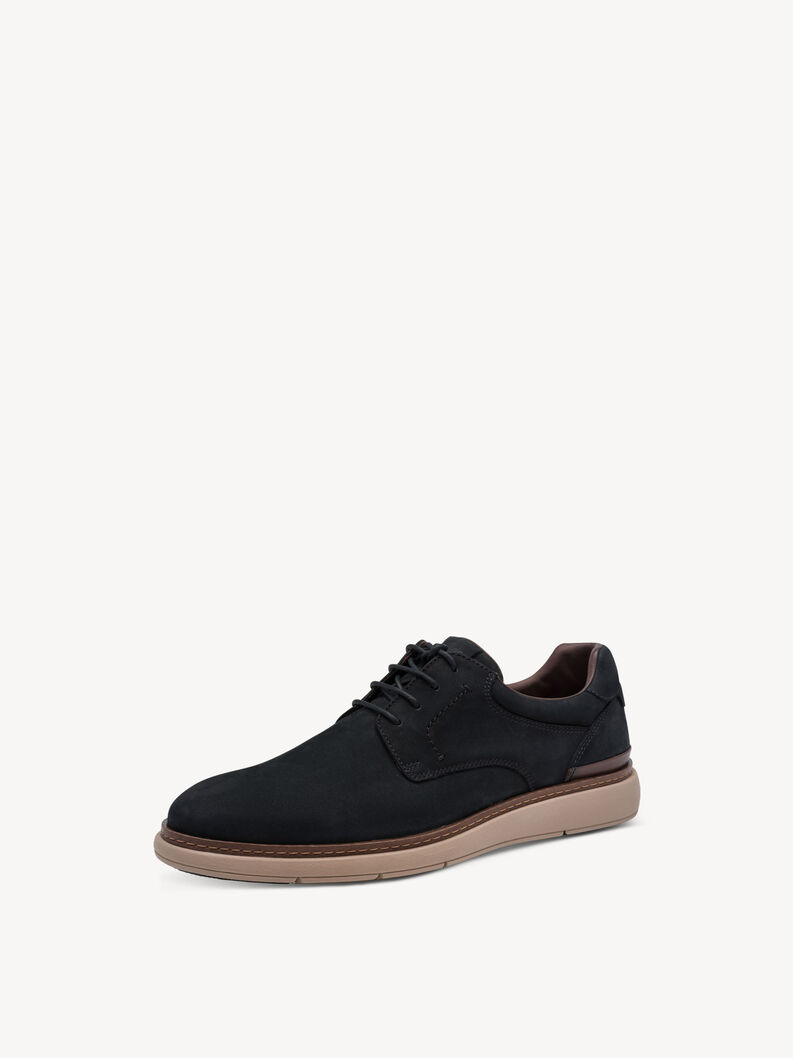 Lederhalbschuh - blau, NAVY, hi-res