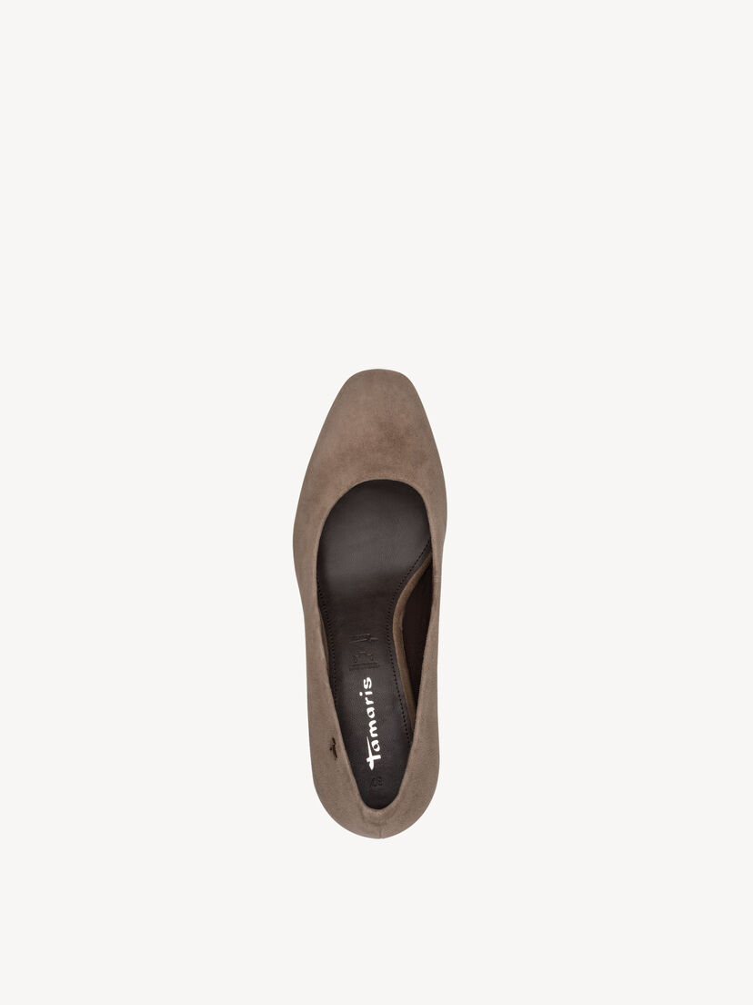 Leren Pumps - bruin, TAUPE SUEDE, hi-res