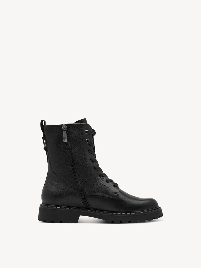 Bottine en cuir - noir, BLACK, hi-res