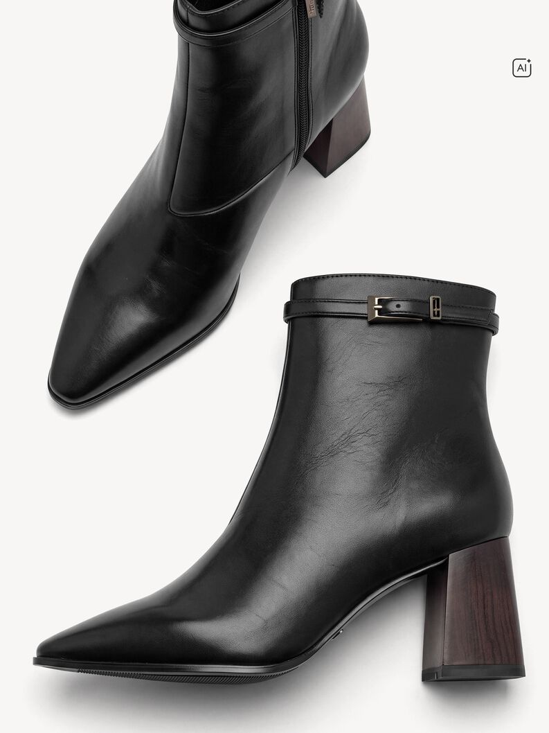 Bottine - noir, BLACK LEATHER, hi-res