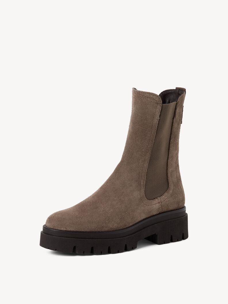 Bottine Chelsea en cuir - marron, TAUPE SUEDE, hi-res
