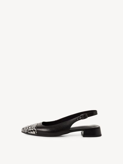 Slingpumps, BLACK STRUCT., hi-res