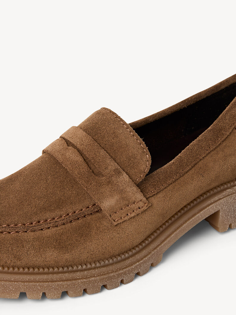 Slipper en cuir - marron, BROWN, hi-res