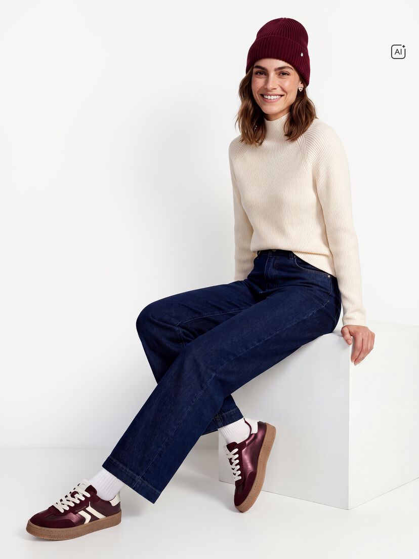 Leren Sneaker - rood, BORDEAUX MET., hi-res