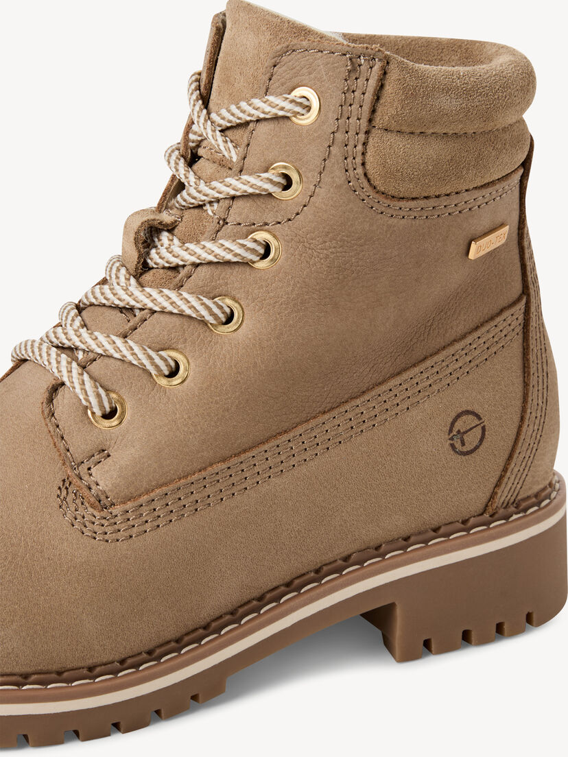 Leren Enkellaarsje - beige warme voering, beige, hi-res