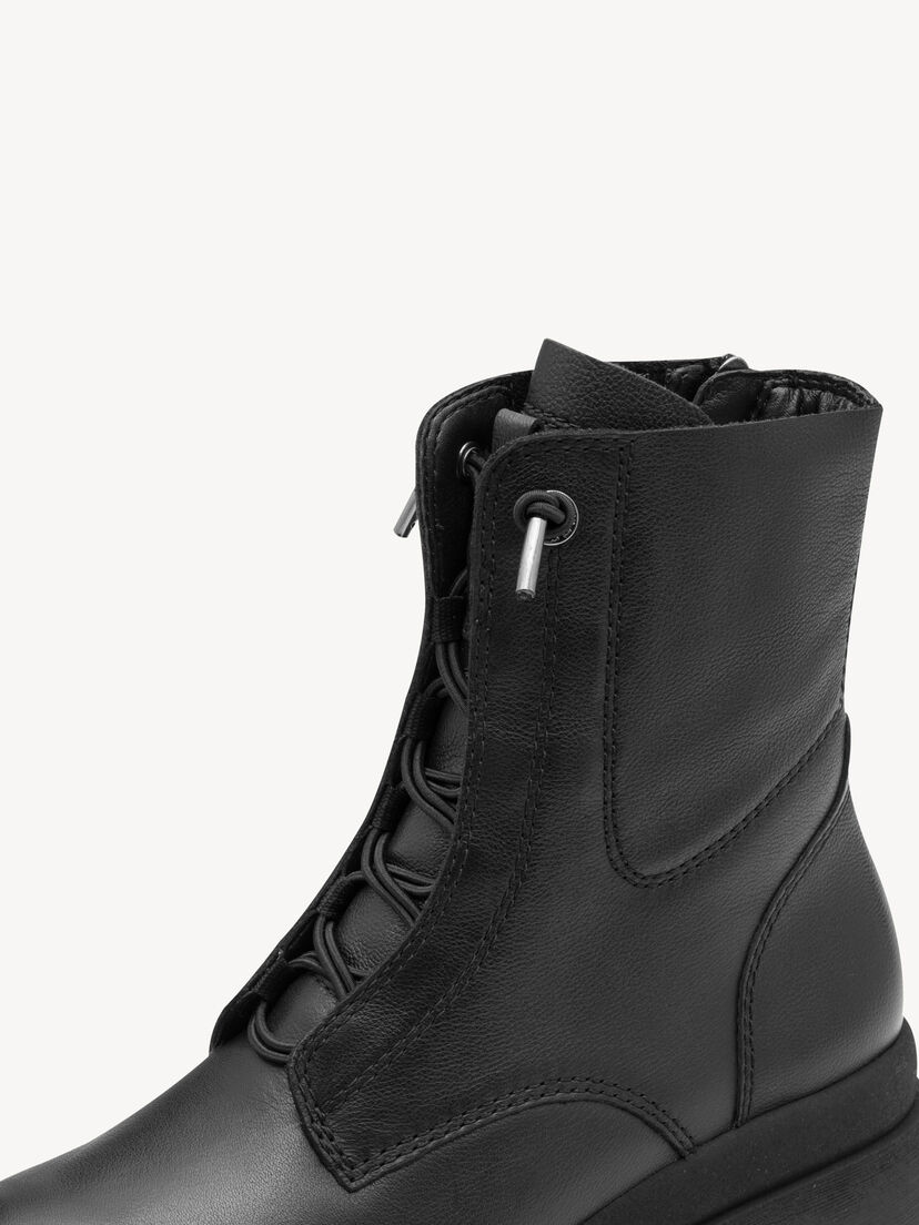 Enkellaarsje - zwart, BLACK LEATHER, hi-res