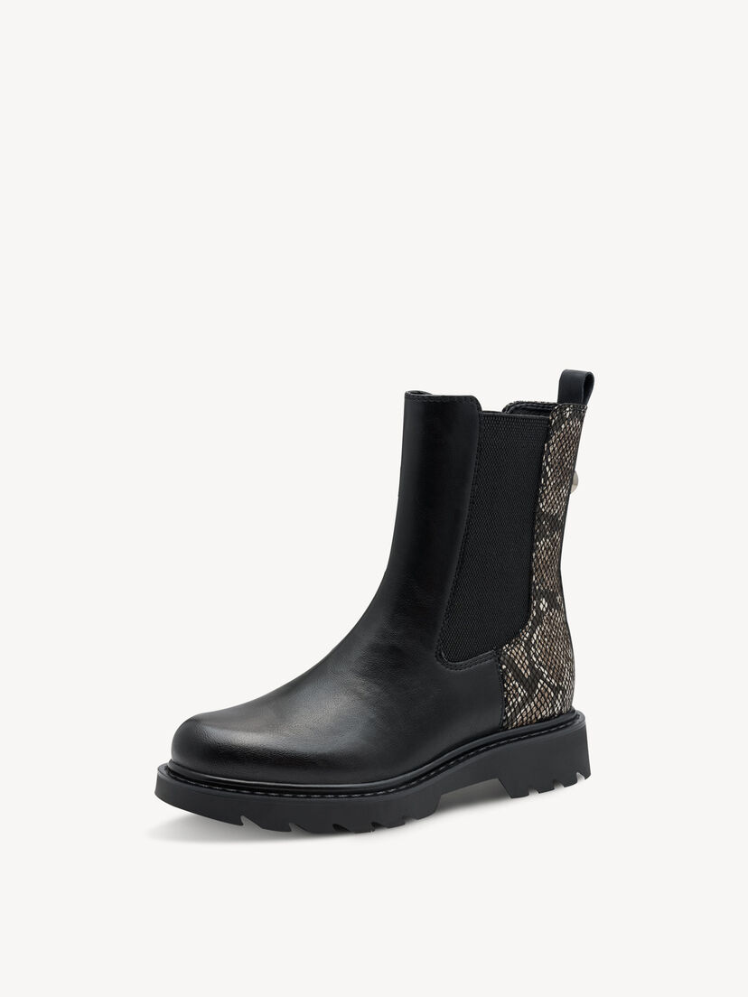 Chelseaboot - zwart, BLACK SNAKE, hi-res