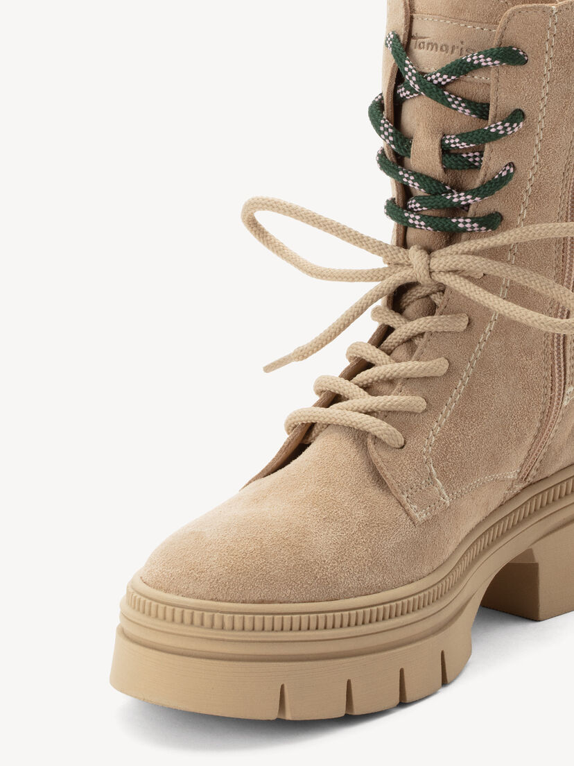 Leren Enkellaarsje - beige, beige, hi-res