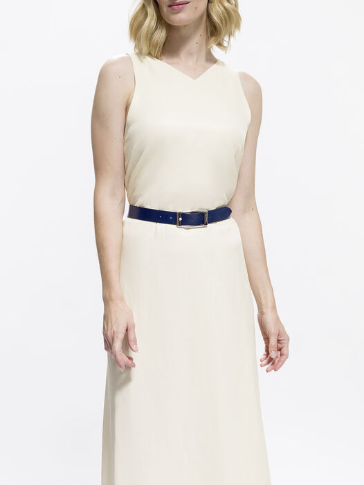 Leren riem, petrol blau, hi-res
