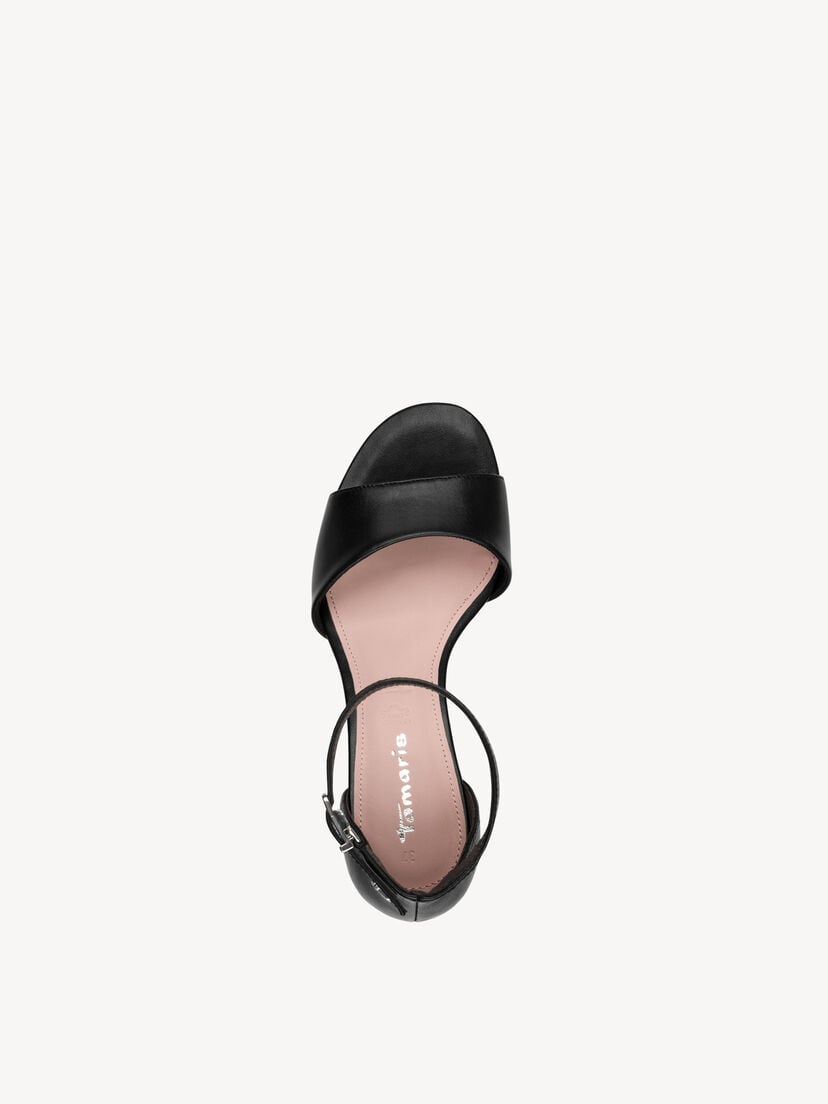 Sandaaltje, BLACK LEATHER, hi-res