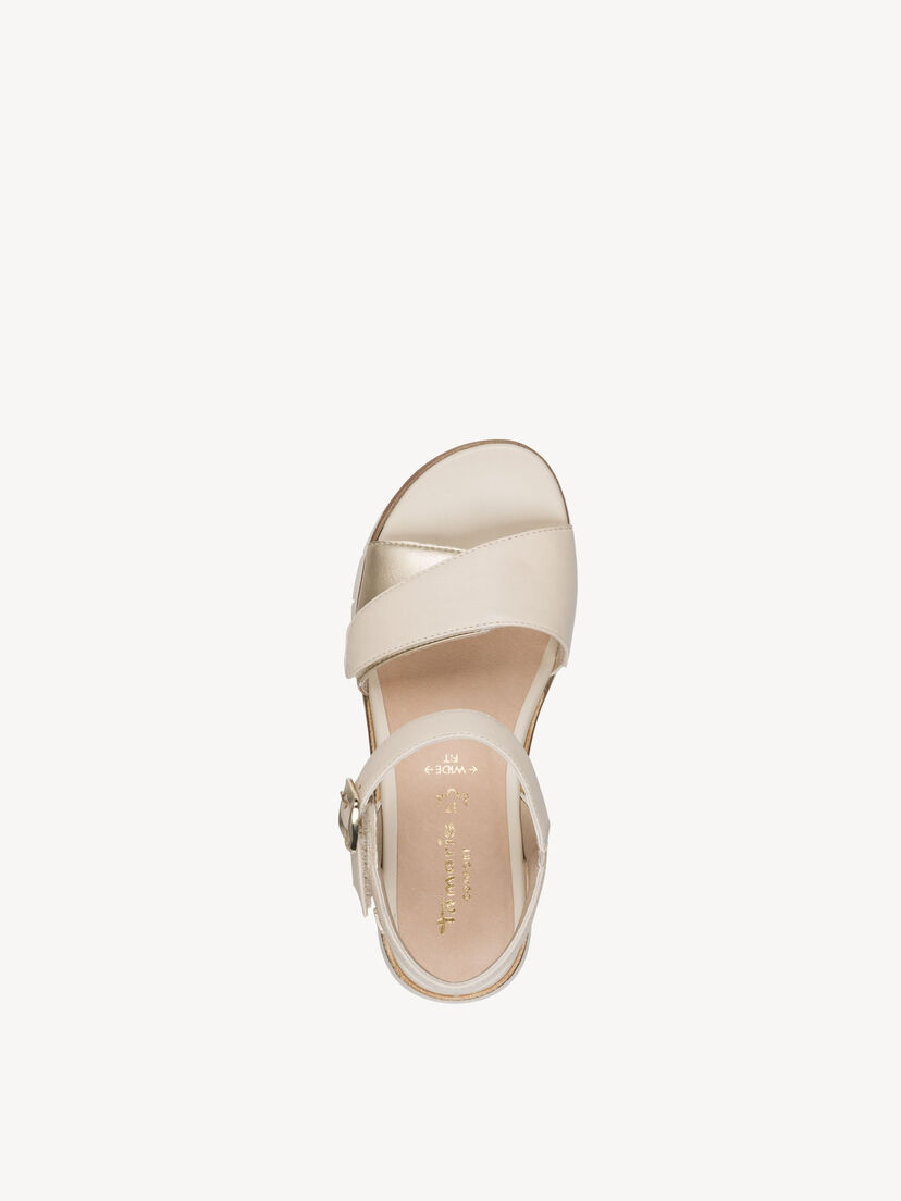 Sandaaltje - zwart, IVORY/GOLD, hi-res