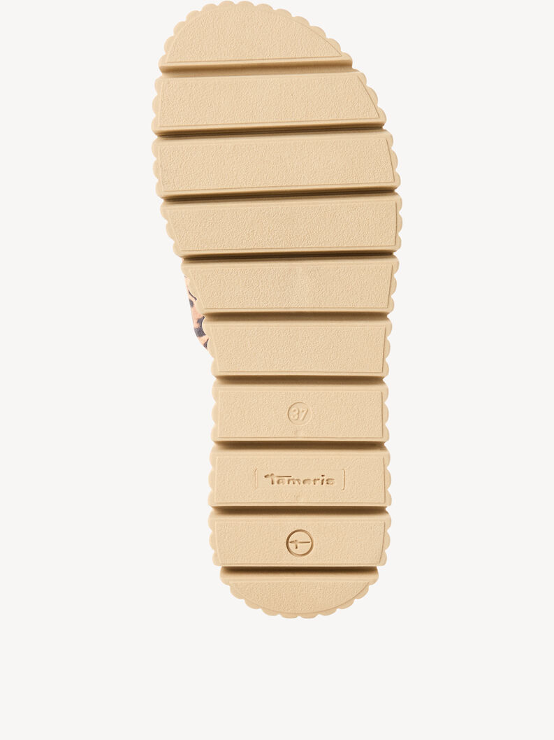 Lederpantolette - braun, LEOPARD, hi-res