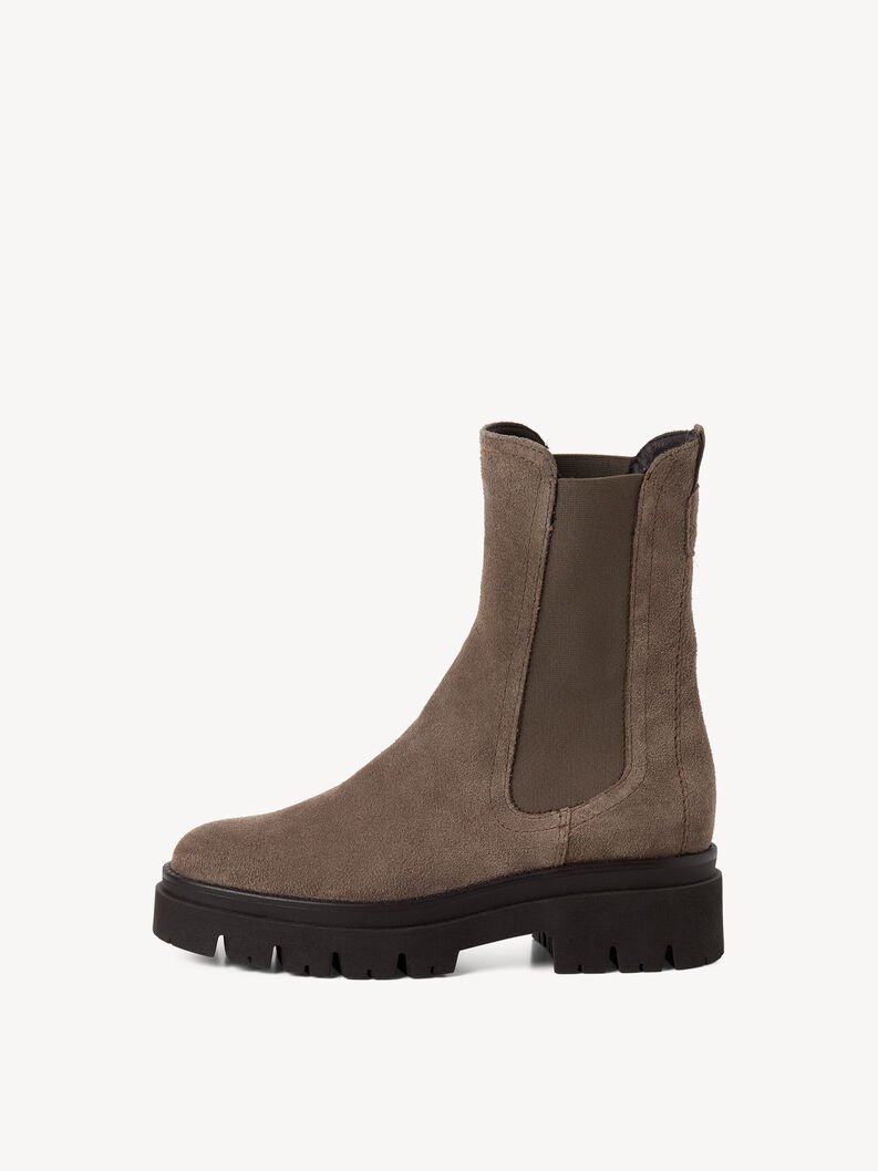 Bottine Chelsea en cuir - marron, TAUPE SUEDE, hi-res