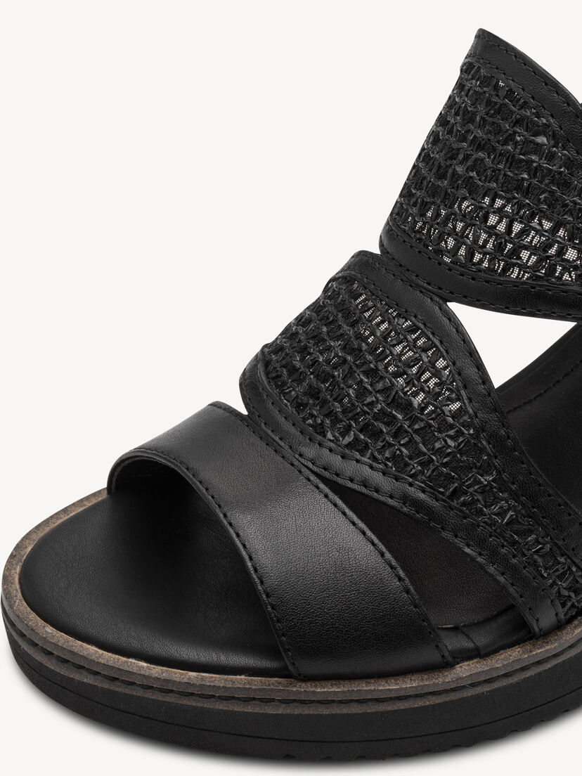 Sandaaltje - zwart, BLACK, hi-res