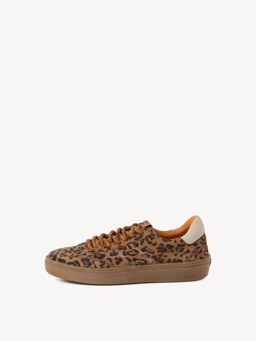 Leren Sneaker - bruin, LEOPARD, hi-res