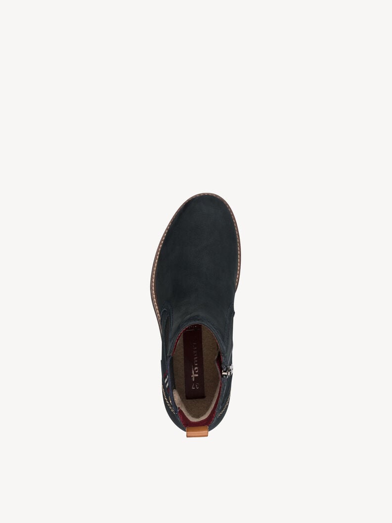 Bottine Chelsea en cuir - bleu, NAVY, hi-res