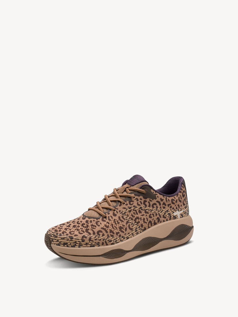 Sneaker - bruin, LEOPARD, hi-res