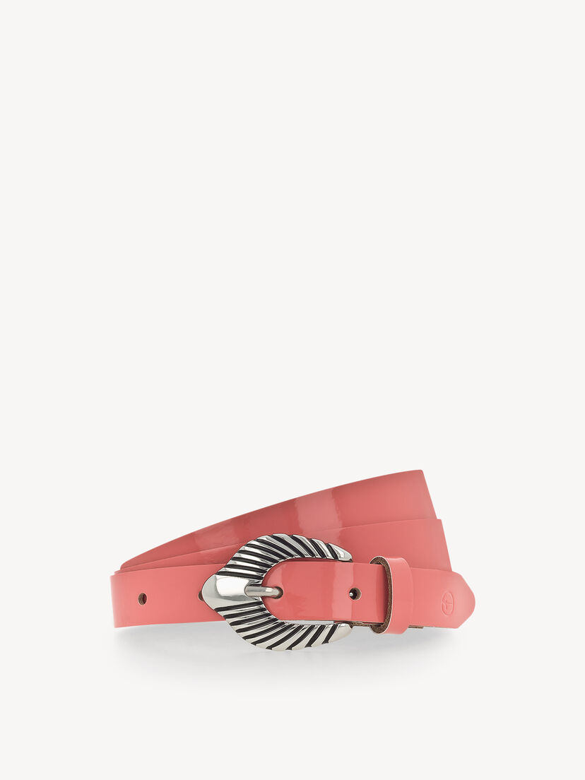Leren riem, oranje, hi-res