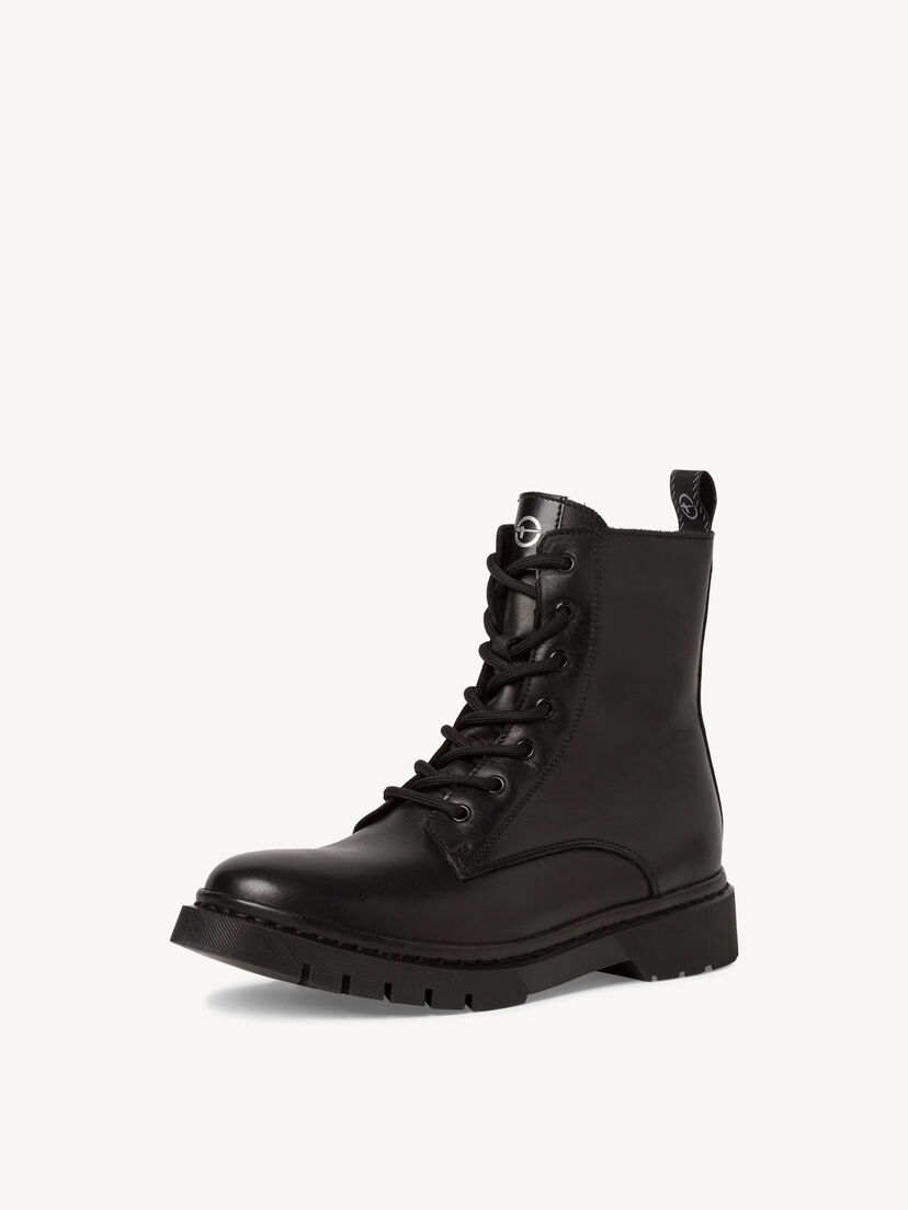 Enkellaarsje - zwart warme voering, BLACK, hi-res