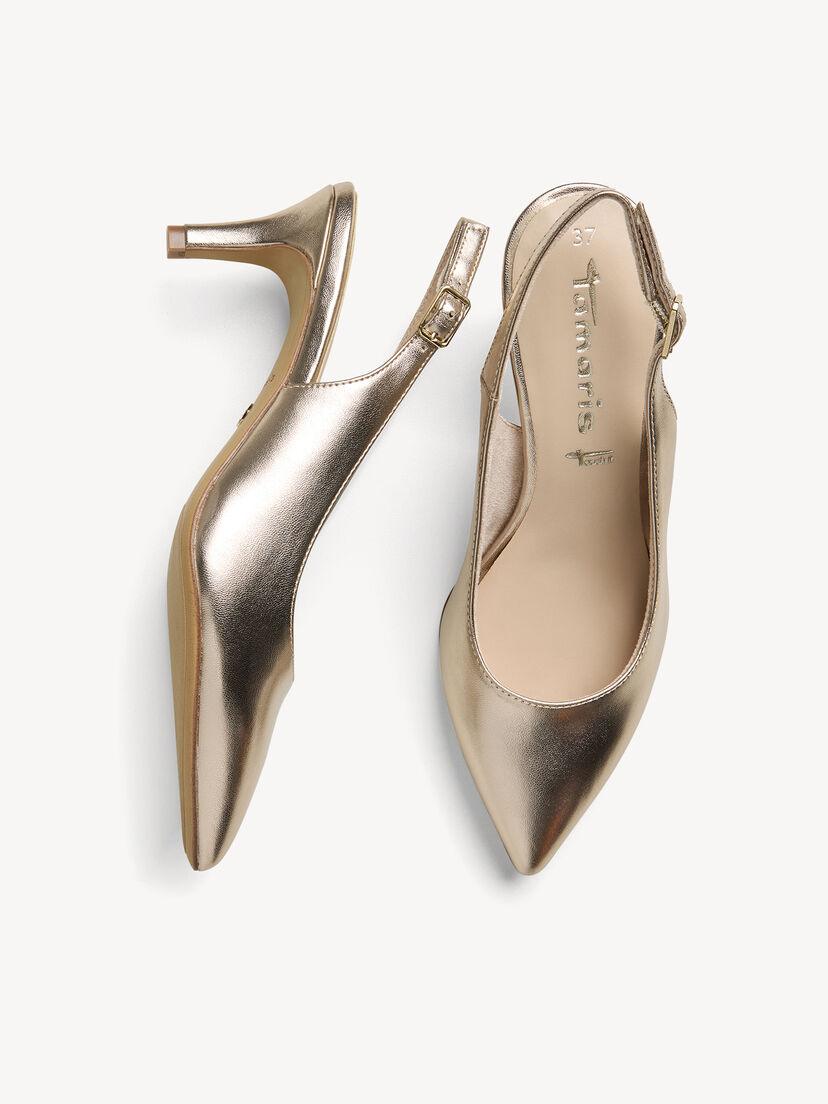 Slingpumps - goud, LIGHT GOLD, hi-res