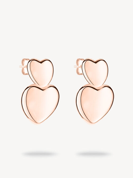 Boucles d'oreille, ros&eacute;gold, hi-res