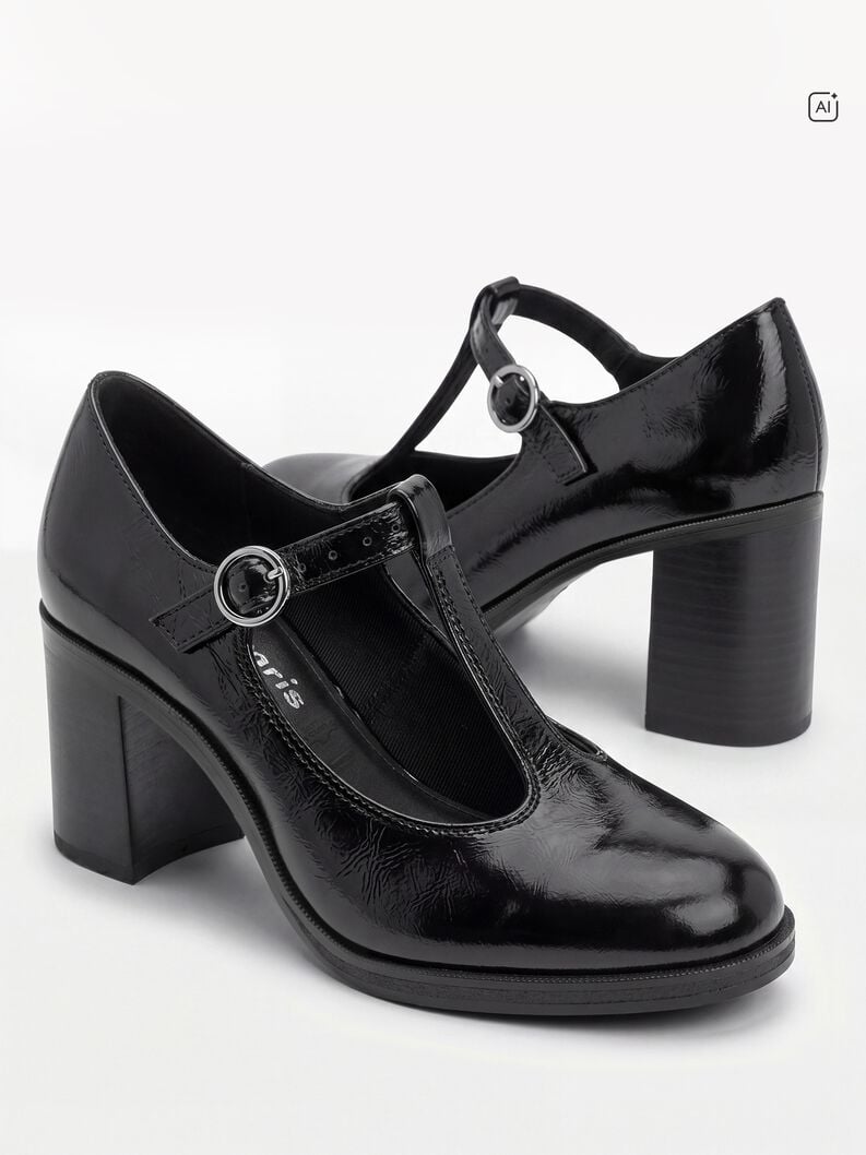 Lederpumps - schwarz, BLACK, hi-res