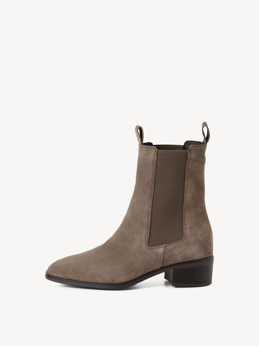 Leren Chelseaboot - bruin, TAUPE SUEDE, hi-res