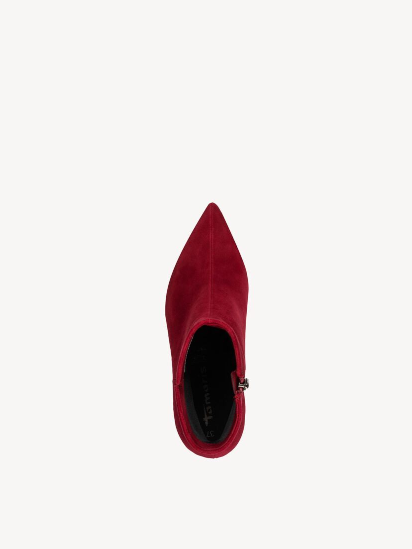 Leren Enkellaarsje - rood, RED, hi-res