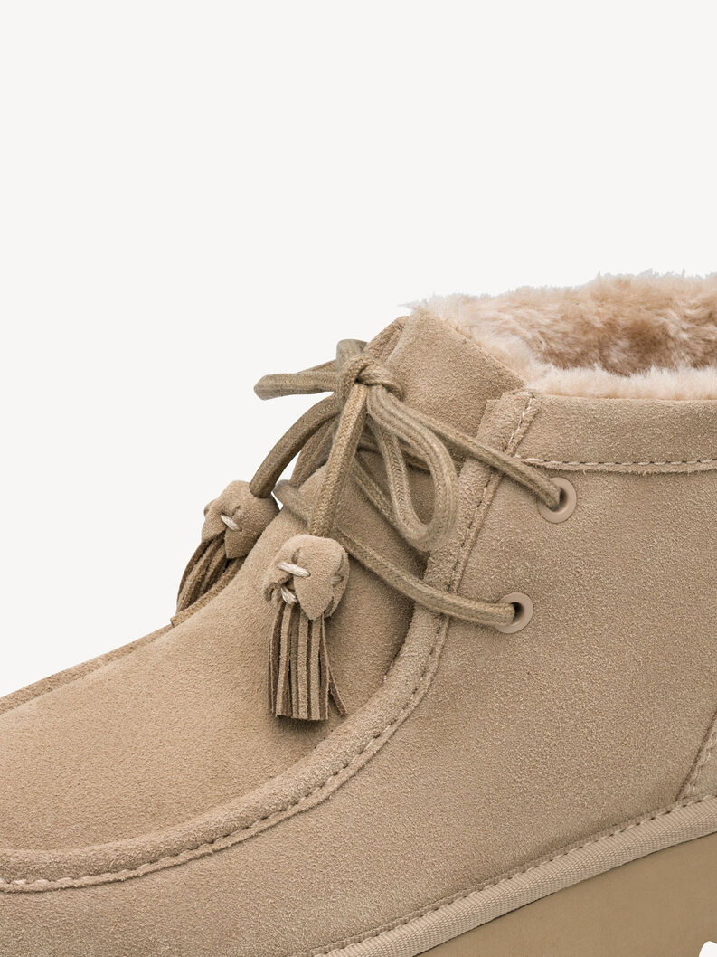 Bottine en cuir - beige doublure chaude, DUNE, hi-res