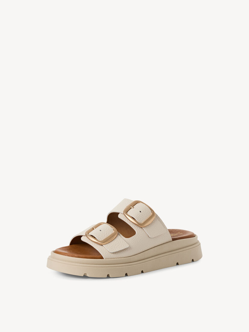 Leren Slipper - beige, IVORY LEATHER, hi-res