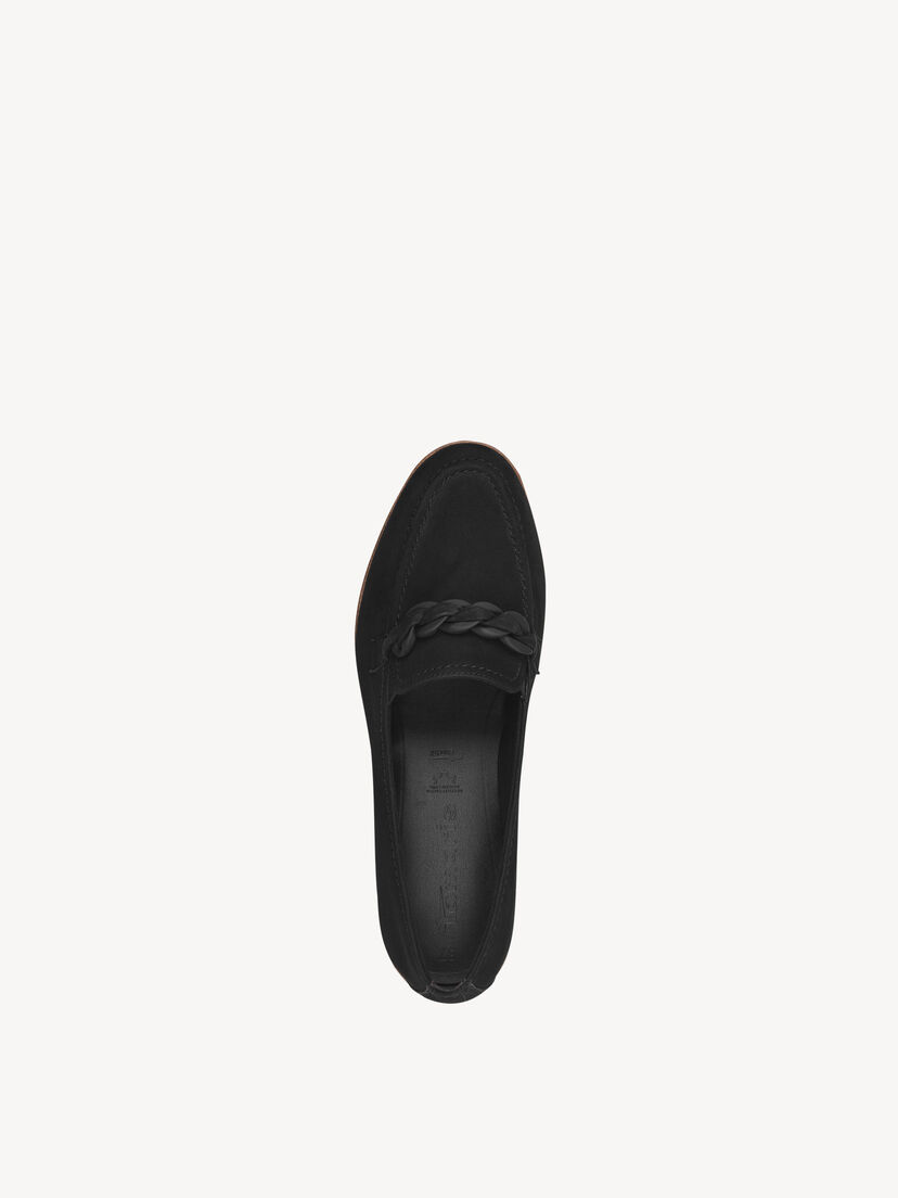 Leren Instappers - zwart, BLACK, hi-res