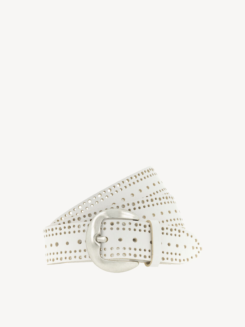 Leren riem, wit, hi-res