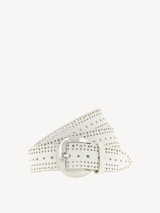 Leren riem, wit, hi-res