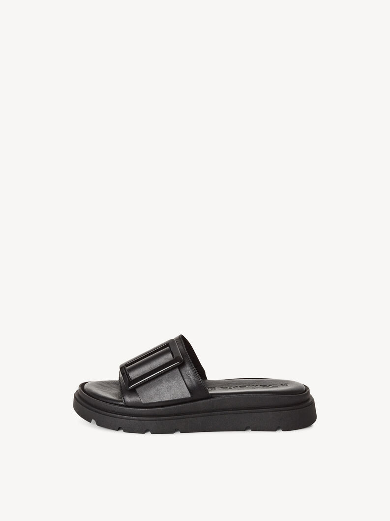 Leather Mule - black, BLACK, hi-res