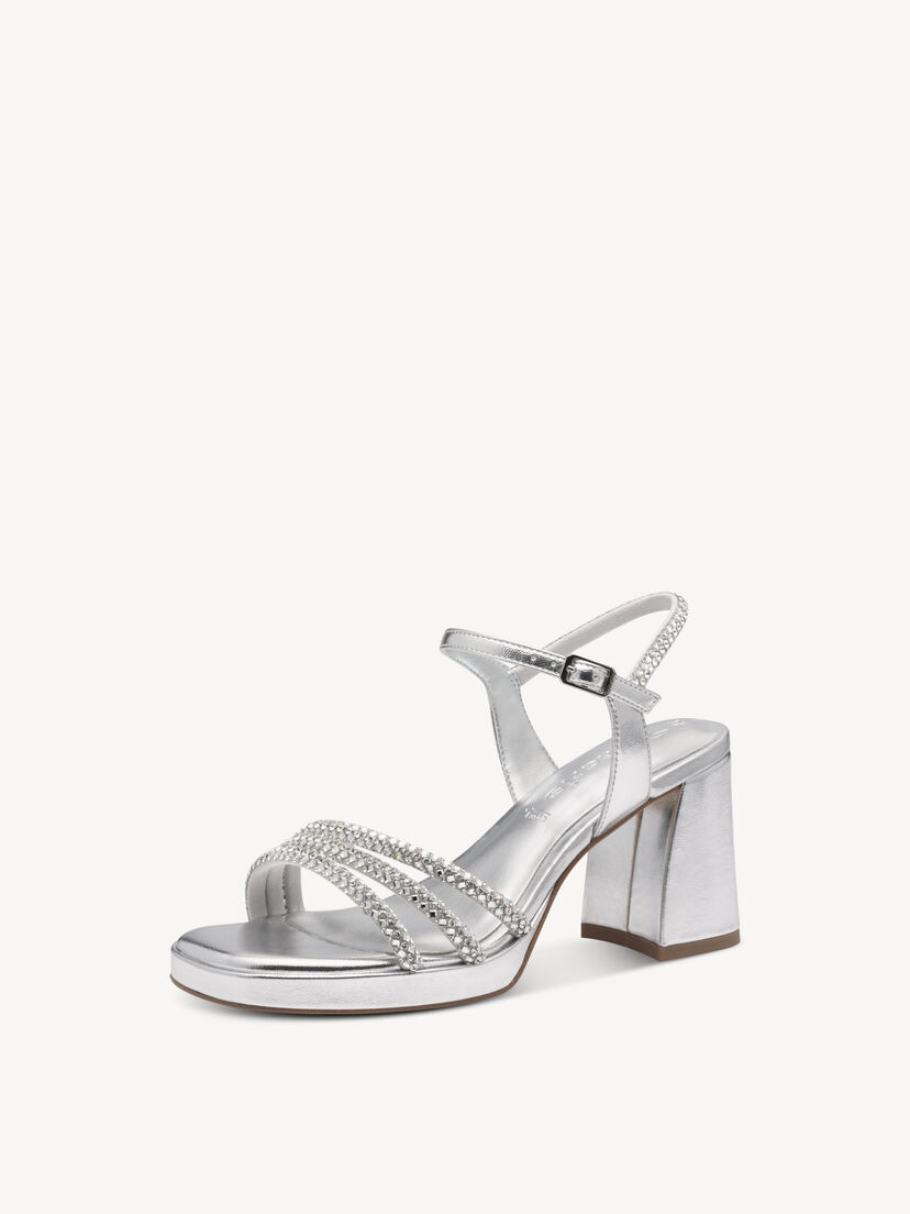 Sandaaltje - zilver, SILVER GLAM, hi-res