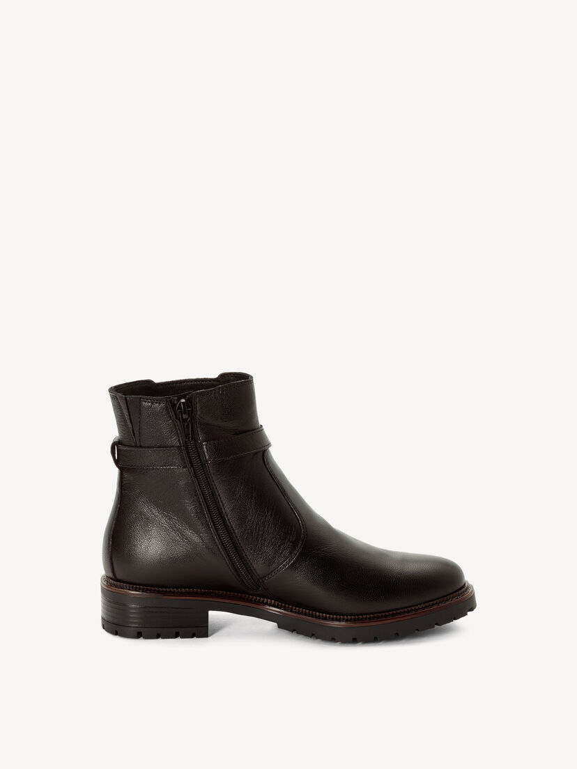 Leren Chelseaboot - zwart, BLACK, hi-res