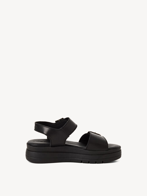 Heeled sandal, BLACK LEATHER, hi-res