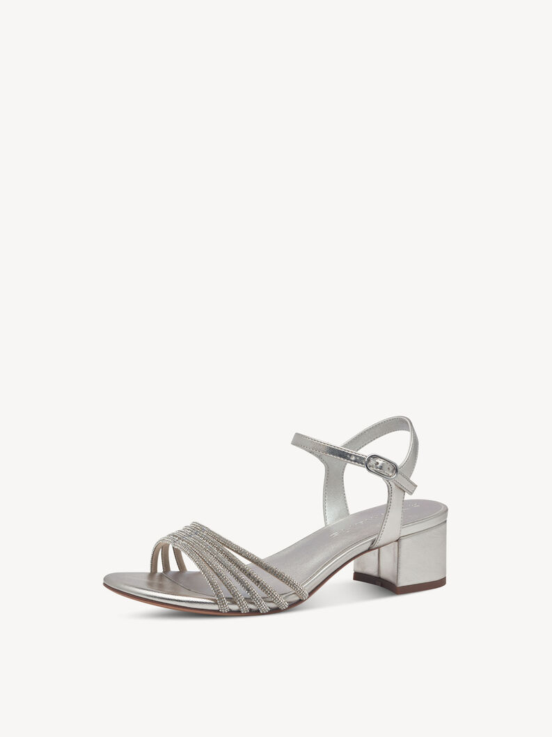 Sandalette - metallic, PLATINUM, hi-res
