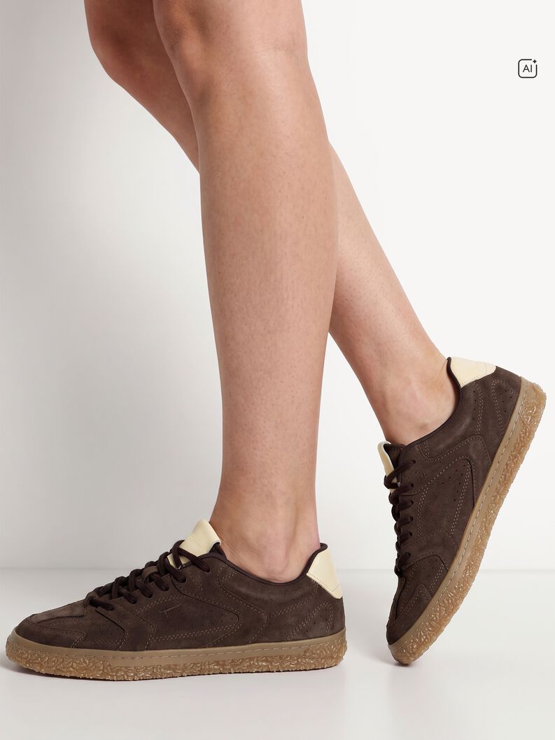 Leren Sneaker - bruin, MOCCA COMB, hi-res