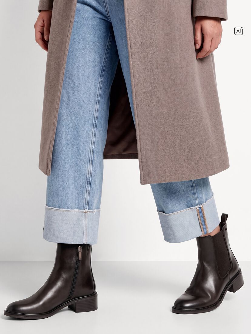 Leren Chelseaboot - bruin, MOCCA NAPPA, hi-res